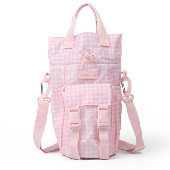Blogilates Accessories - Blogilates Water Bottle Sling - Pink Gingham
